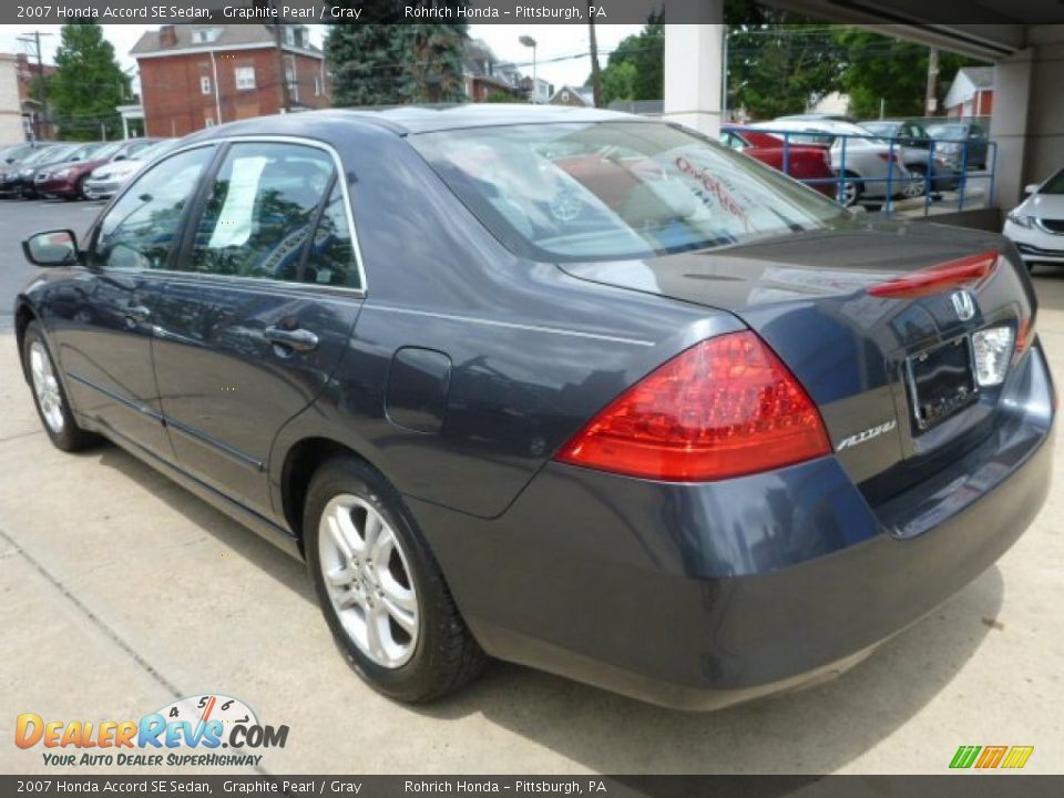2007 Honda Accord SE Sedan Graphite Pearl / Gray Photo #10