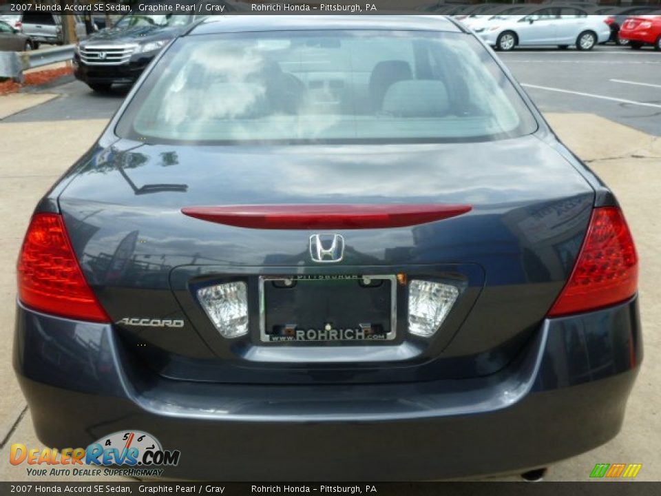 2007 Honda Accord SE Sedan Graphite Pearl / Gray Photo #11