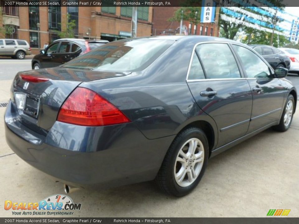 2007 Honda Accord SE Sedan Graphite Pearl / Gray Photo #12