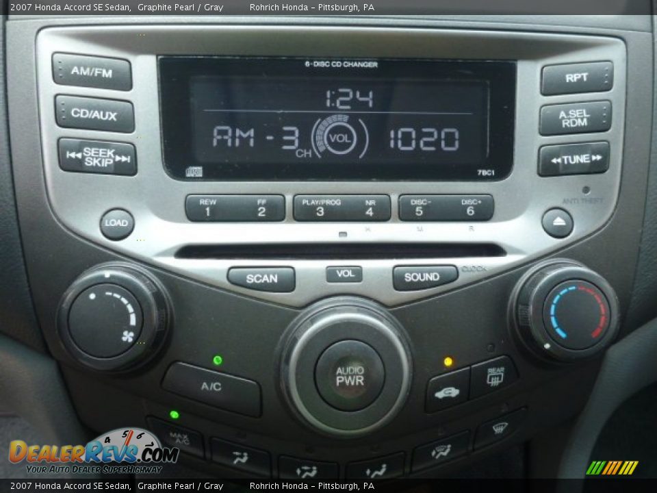 2007 Honda Accord SE Sedan Graphite Pearl / Gray Photo #23