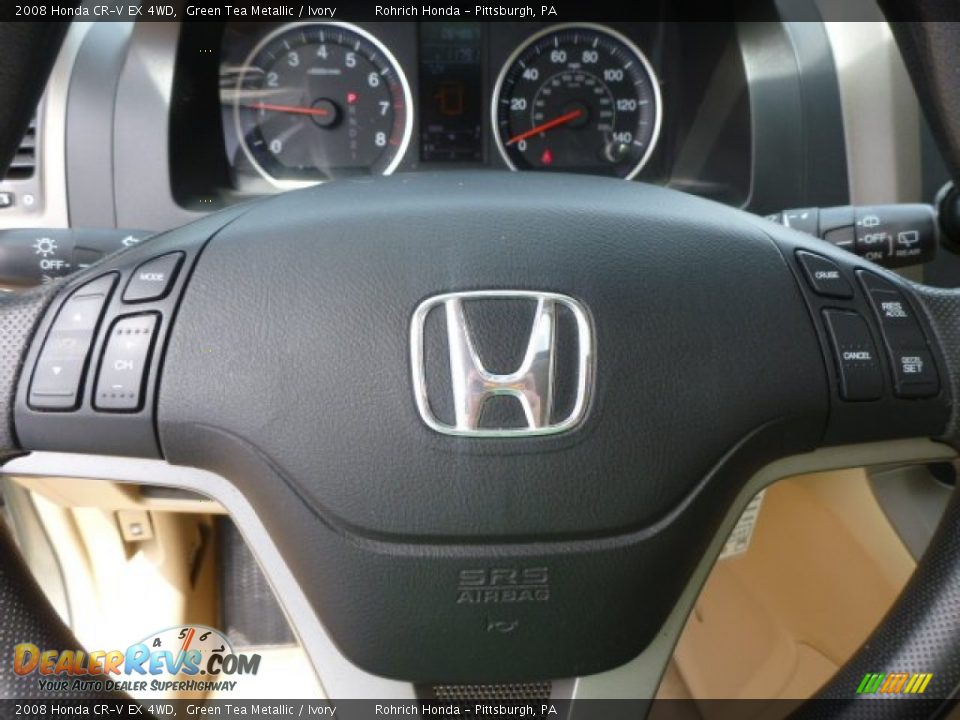 2008 Honda CR-V EX 4WD Green Tea Metallic / Ivory Photo #21