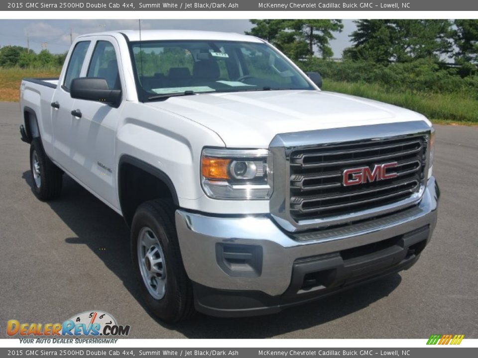 2015 GMC Sierra 2500HD Double Cab 4x4 Summit White / Jet Black/Dark Ash Photo #1
