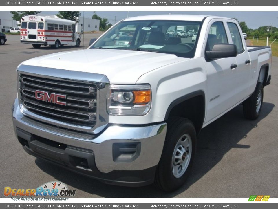 2015 GMC Sierra 2500HD Double Cab 4x4 Summit White / Jet Black/Dark Ash Photo #2