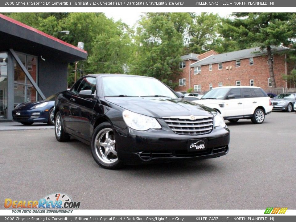 2008 Chrysler Sebring LX Convertible Brilliant Black Crystal Pearl / Dark Slate Gray/Light Slate Gray Photo #1
