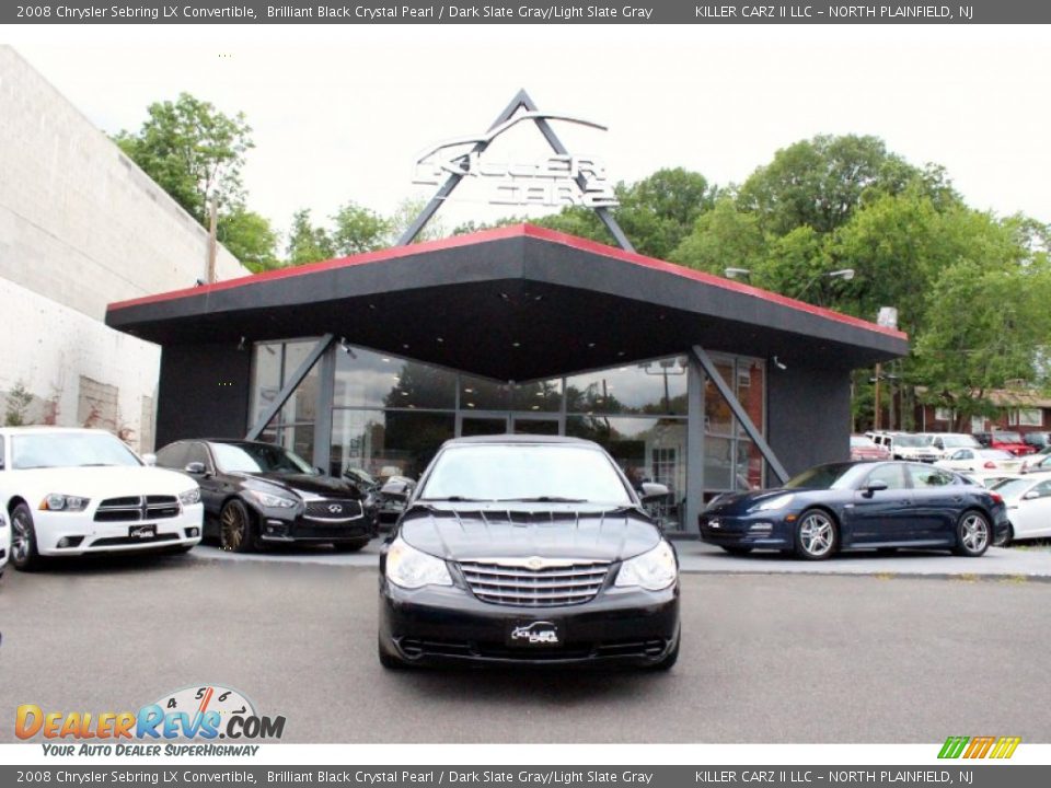 2008 Chrysler Sebring LX Convertible Brilliant Black Crystal Pearl / Dark Slate Gray/Light Slate Gray Photo #2
