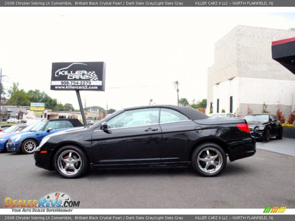 2008 Chrysler Sebring LX Convertible Brilliant Black Crystal Pearl / Dark Slate Gray/Light Slate Gray Photo #4