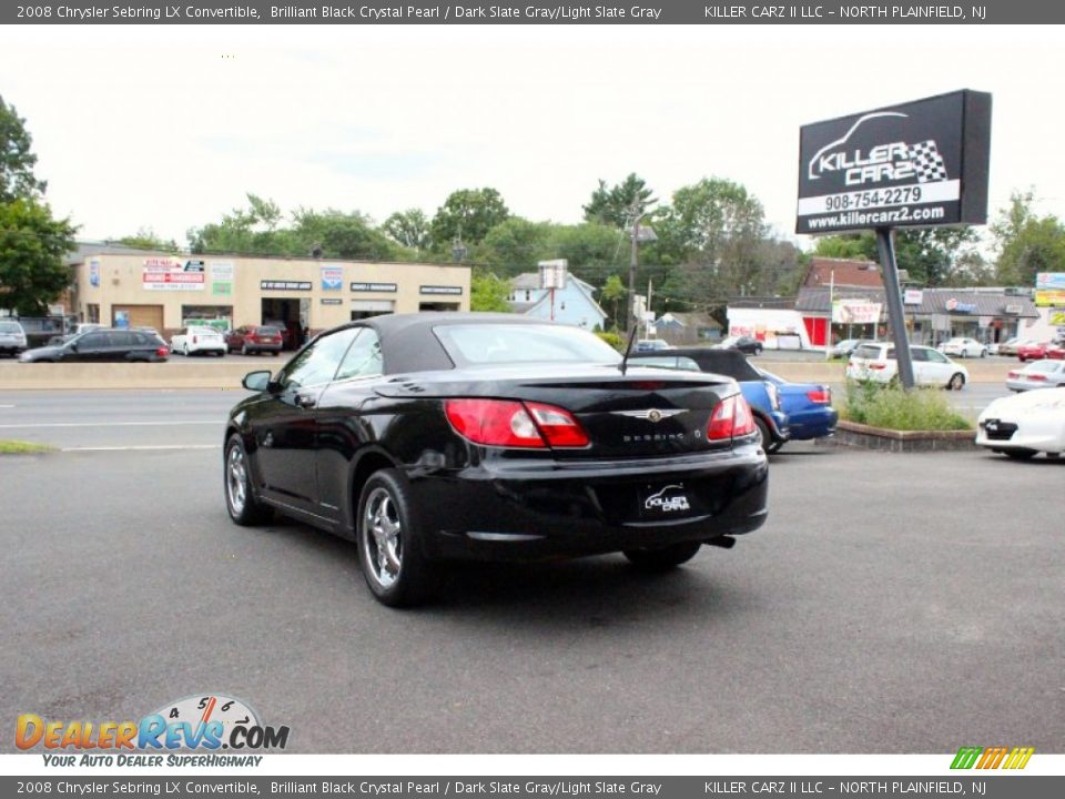 2008 Chrysler Sebring LX Convertible Brilliant Black Crystal Pearl / Dark Slate Gray/Light Slate Gray Photo #5