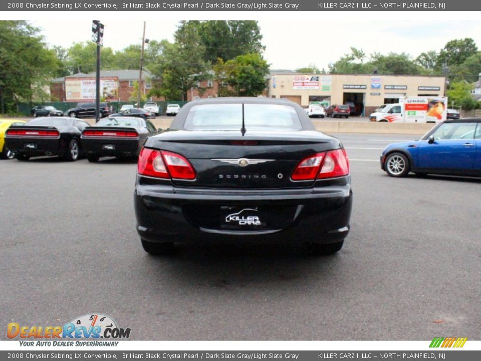 2008 Chrysler Sebring LX Convertible Brilliant Black Crystal Pearl / Dark Slate Gray/Light Slate Gray Photo #6