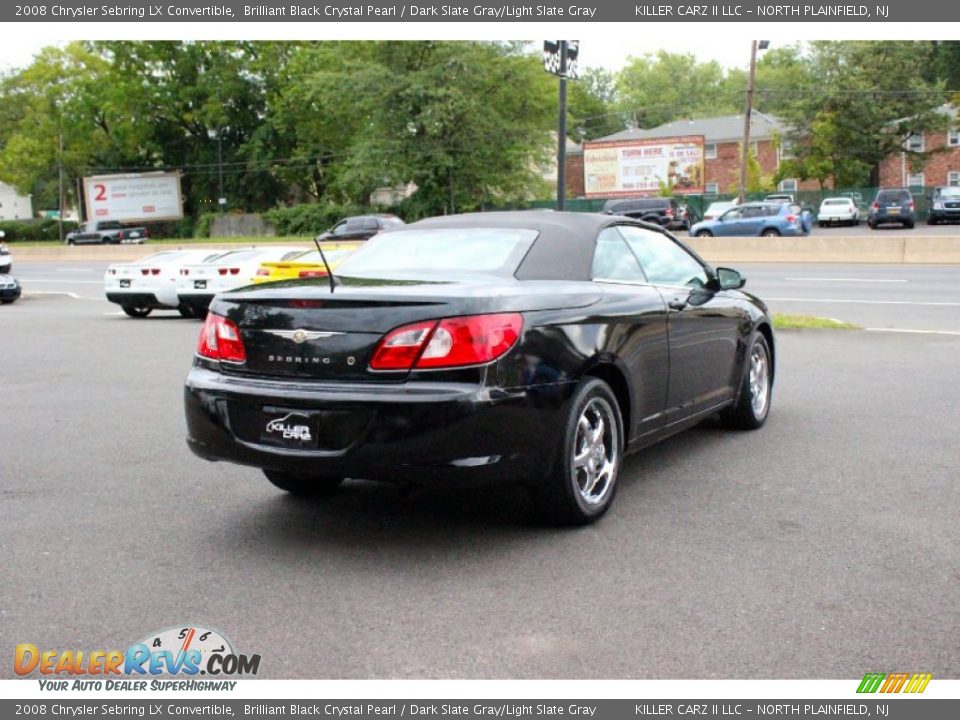 2008 Chrysler Sebring LX Convertible Brilliant Black Crystal Pearl / Dark Slate Gray/Light Slate Gray Photo #7