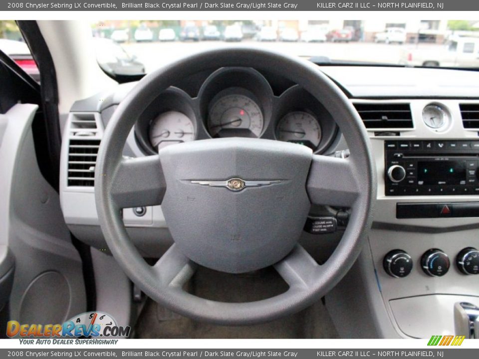 2008 Chrysler Sebring LX Convertible Brilliant Black Crystal Pearl / Dark Slate Gray/Light Slate Gray Photo #16