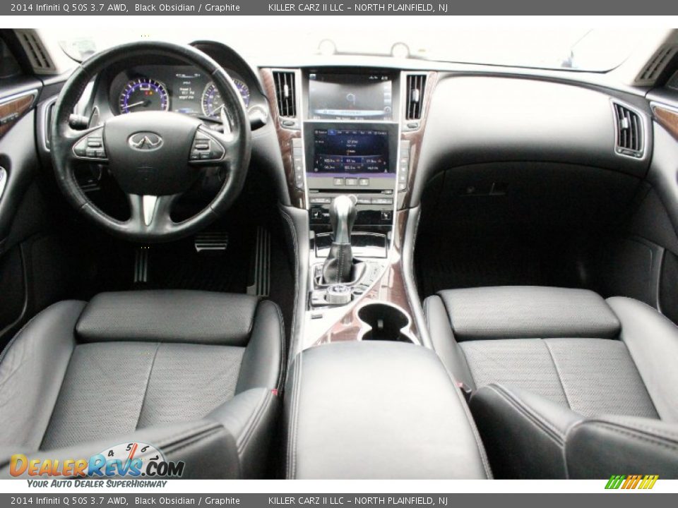 Graphite Interior - 2014 Infiniti Q 50S 3.7 AWD Photo #8