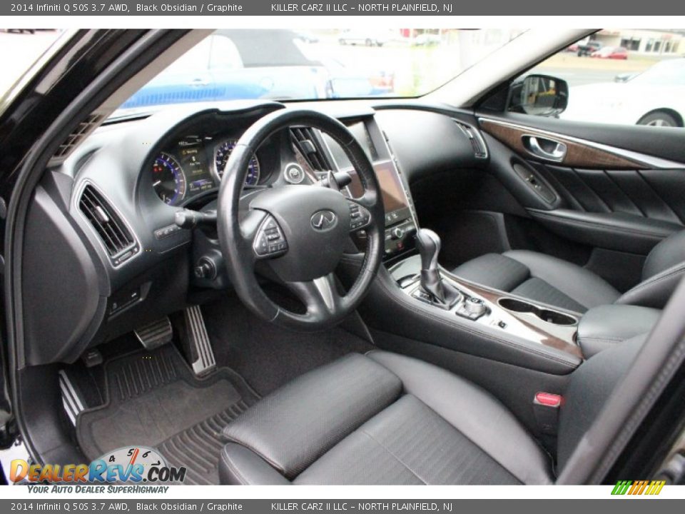 Graphite Interior - 2014 Infiniti Q 50S 3.7 AWD Photo #15