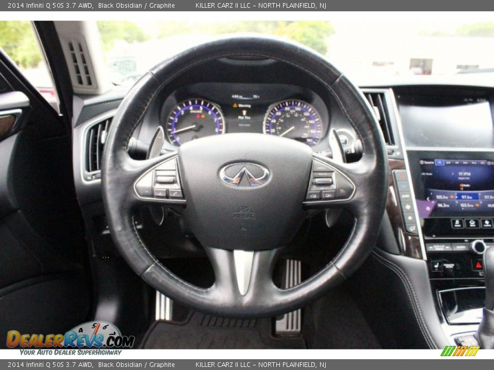 2014 Infiniti Q 50S 3.7 AWD Steering Wheel Photo #16
