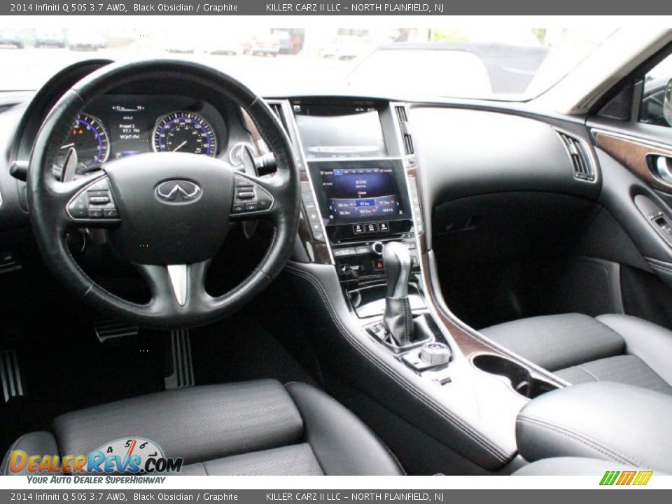 Graphite Interior - 2014 Infiniti Q 50S 3.7 AWD Photo #25