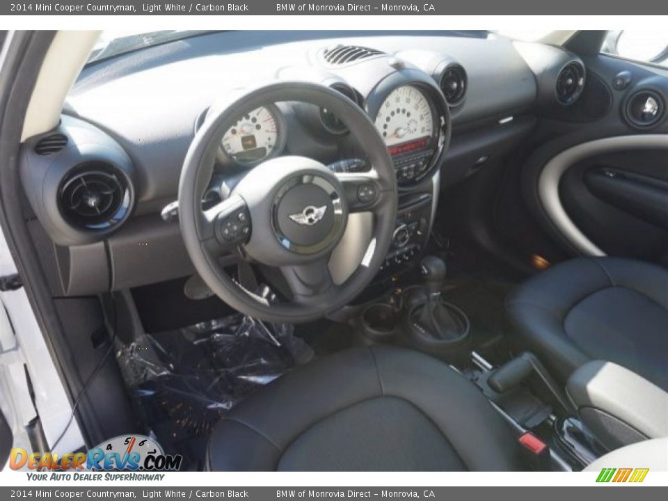 2014 Mini Cooper Countryman Light White / Carbon Black Photo #6