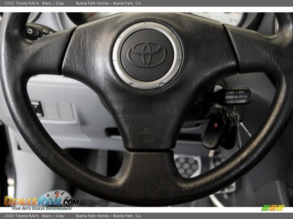 2003 Toyota RAV4 Black / Gray Photo #6