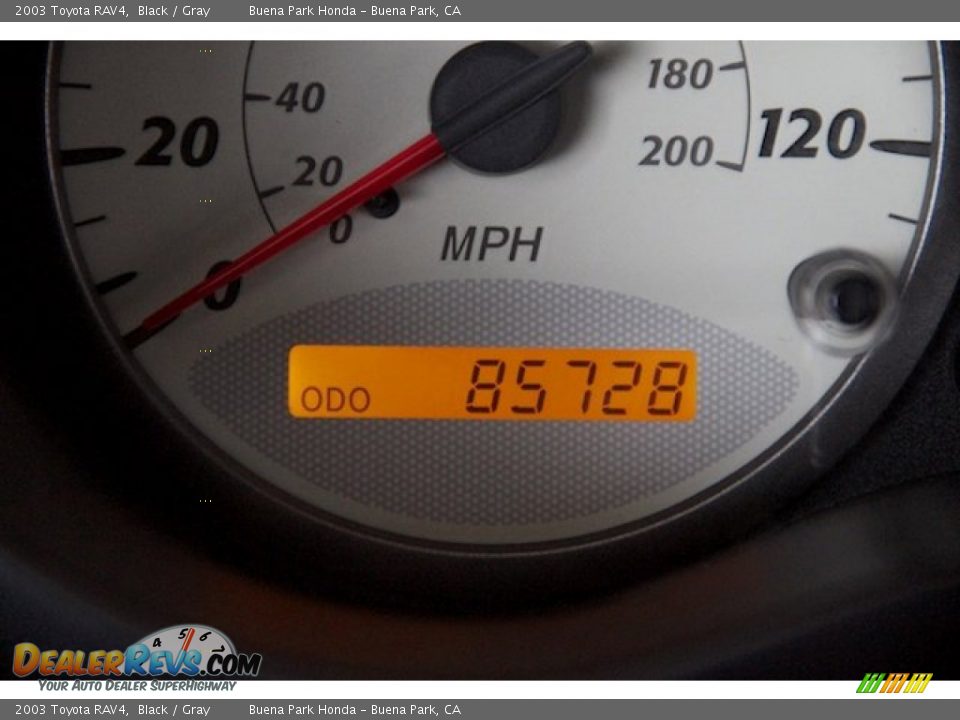 2003 Toyota RAV4 Black / Gray Photo #7