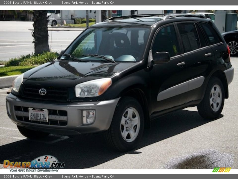 2003 Toyota RAV4 Black / Gray Photo #9