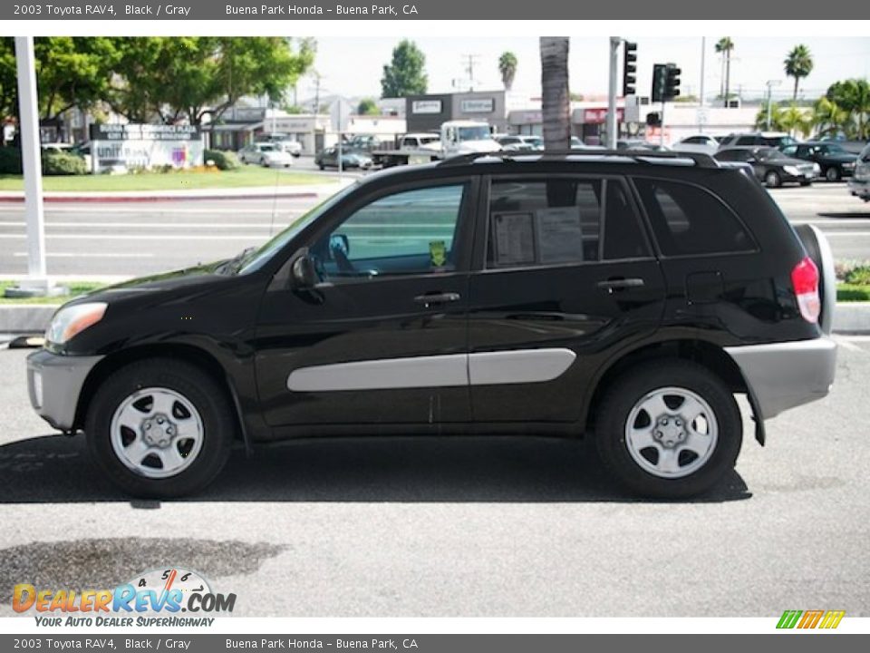 2003 Toyota RAV4 Black / Gray Photo #10