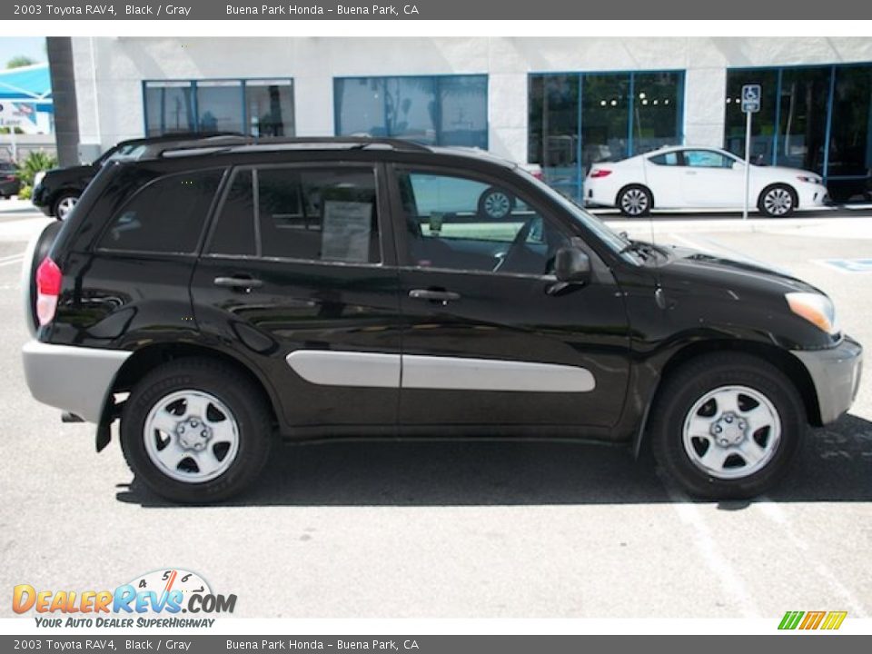 2003 Toyota RAV4 Black / Gray Photo #13