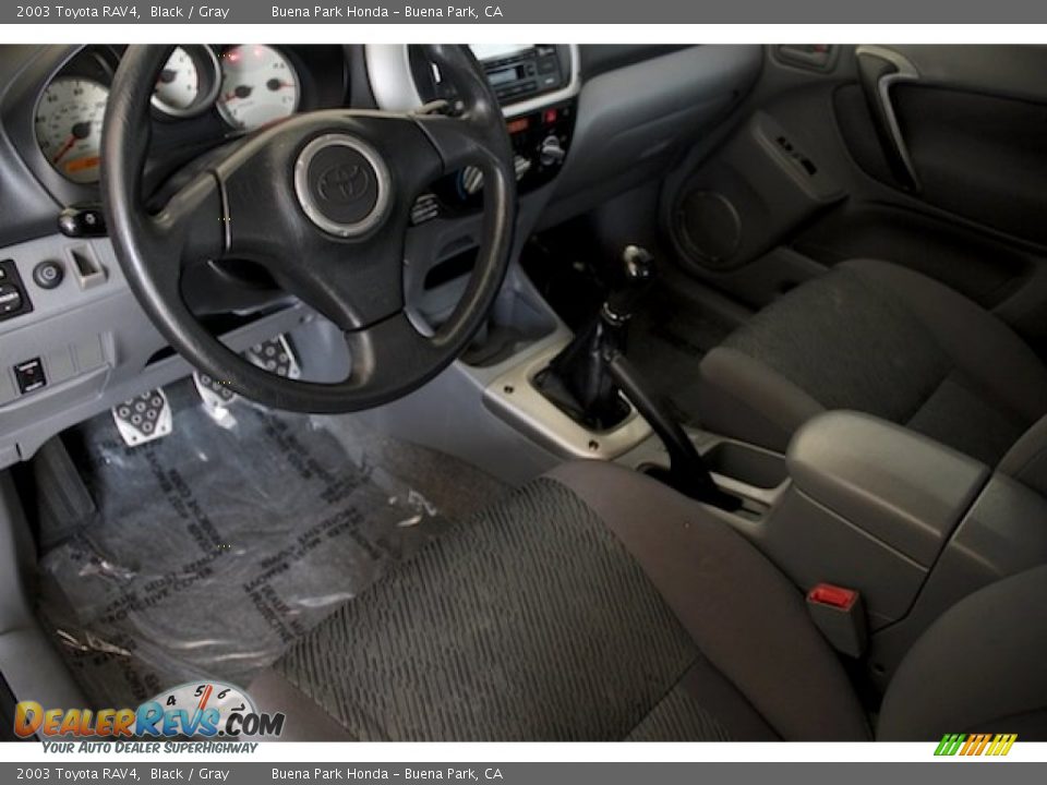 2003 Toyota RAV4 Black / Gray Photo #14