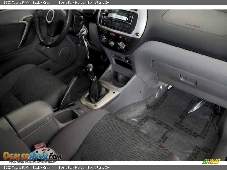 2003 Toyota RAV4 Black / Gray Photo #24
