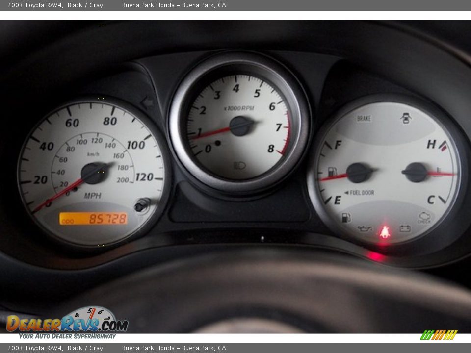 2003 Toyota RAV4 Black / Gray Photo #26