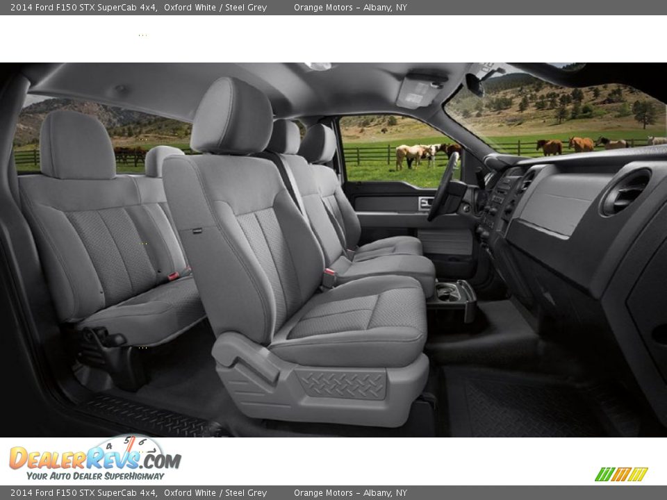 2014 Ford F150 STX SuperCab 4x4 Oxford White / Steel Grey Photo #11