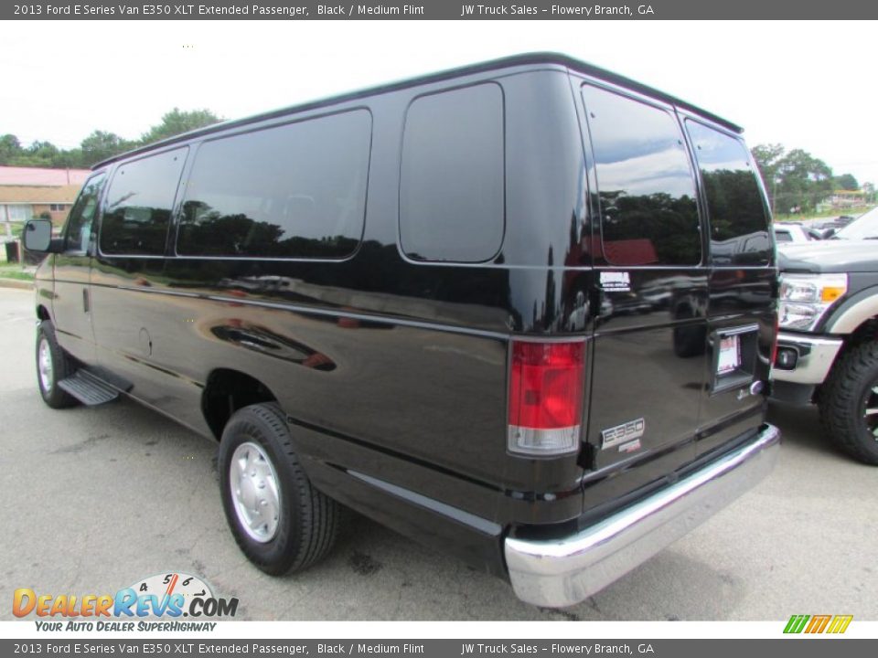 2013 Ford E Series Van E350 XLT Extended Passenger Black / Medium Flint Photo #3
