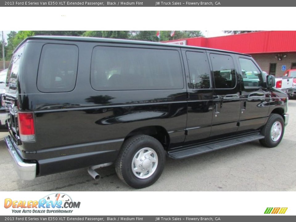 2013 Ford E Series Van E350 XLT Extended Passenger Black / Medium Flint Photo #5