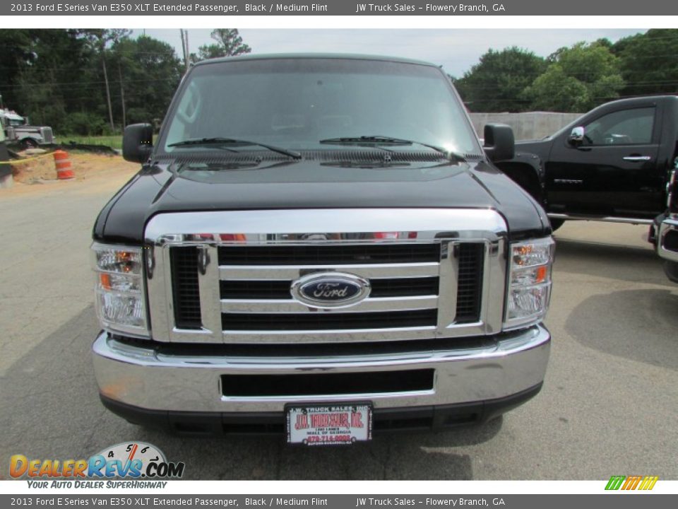 2013 Ford E Series Van E350 XLT Extended Passenger Black / Medium Flint Photo #9