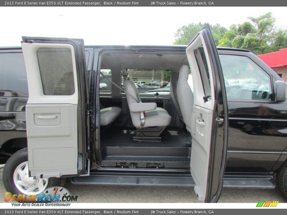 2013 Ford E Series Van E350 XLT Extended Passenger Black / Medium Flint Photo #14