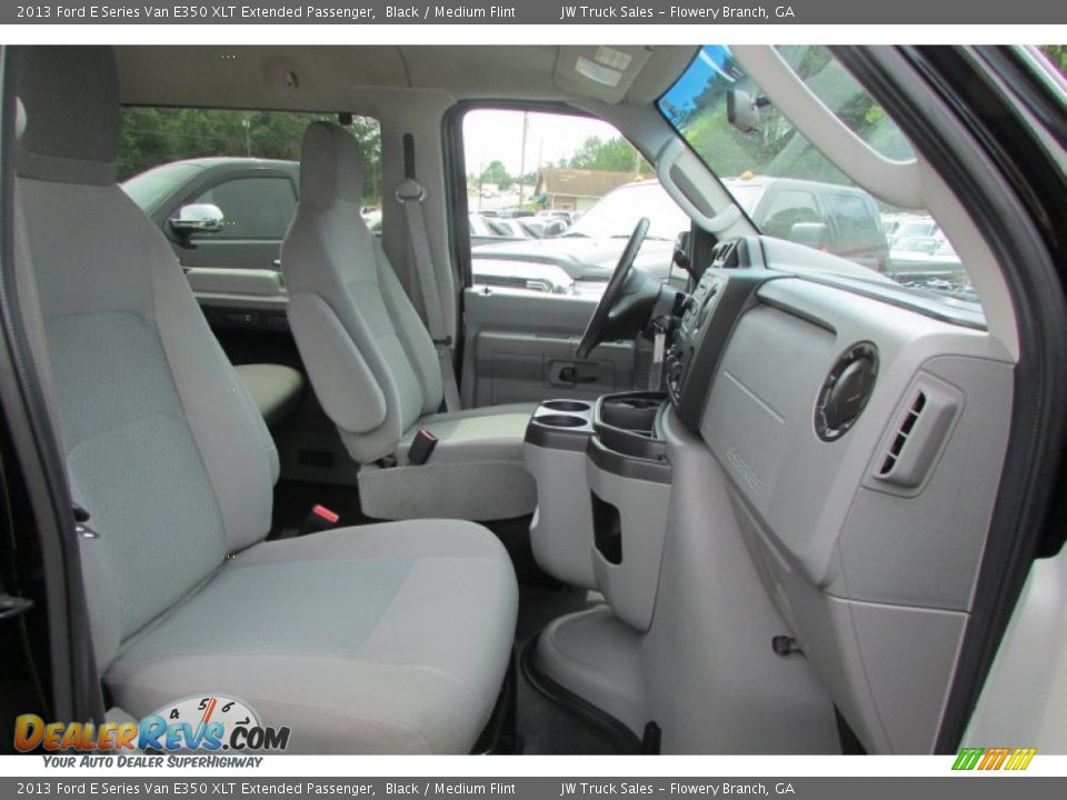 2013 Ford E Series Van E350 XLT Extended Passenger Black / Medium Flint Photo #25