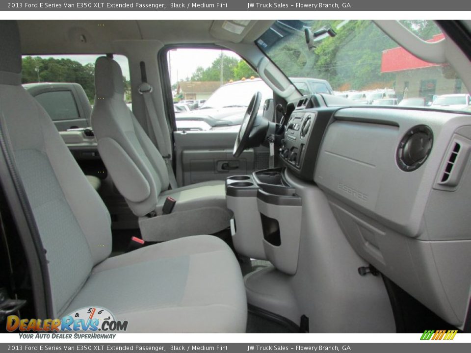 2013 Ford E Series Van E350 XLT Extended Passenger Black / Medium Flint Photo #26