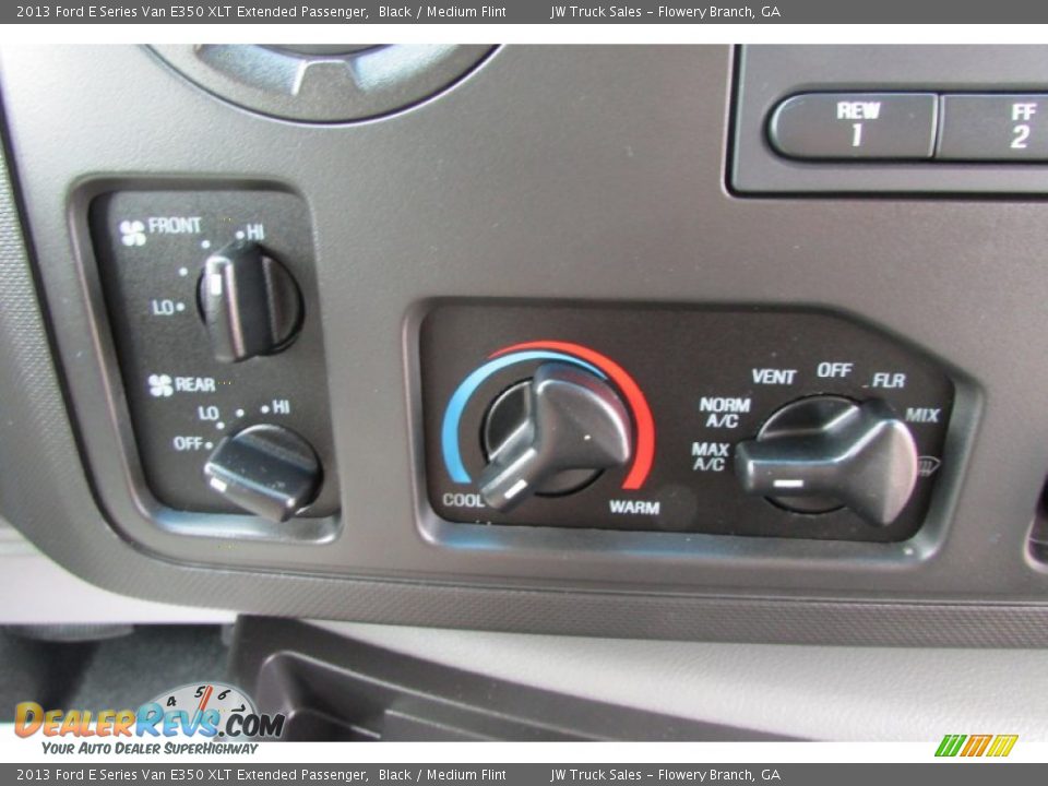 2013 Ford E Series Van E350 XLT Extended Passenger Black / Medium Flint Photo #34