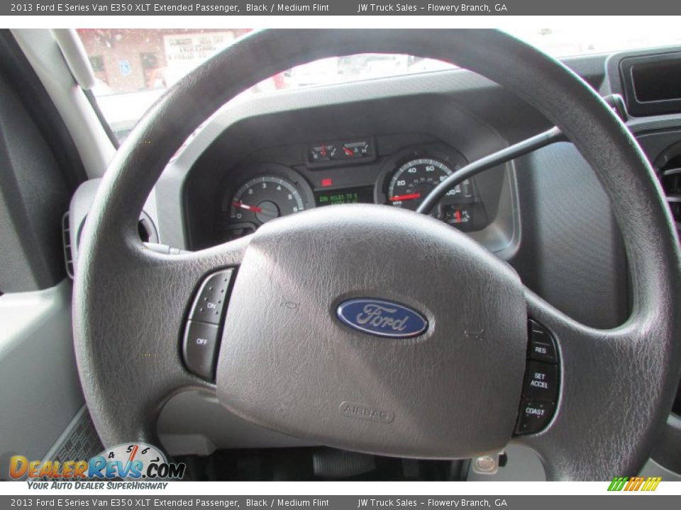 2013 Ford E Series Van E350 XLT Extended Passenger Black / Medium Flint Photo #36