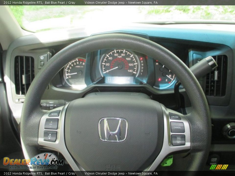 2012 Honda Ridgeline RTS Bali Blue Pearl / Gray Photo #24