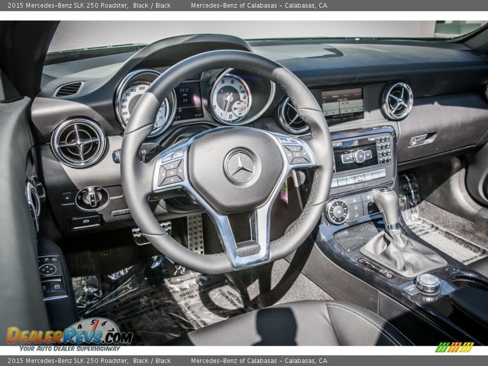 Black Interior - 2015 Mercedes-Benz SLK 250 Roadster Photo #5