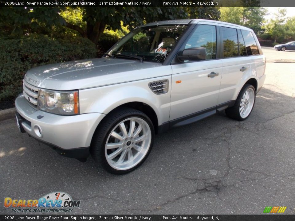 2008 Land Rover Range Rover Sport Supercharged Zermatt Silver Metallic / Ivory Photo #1