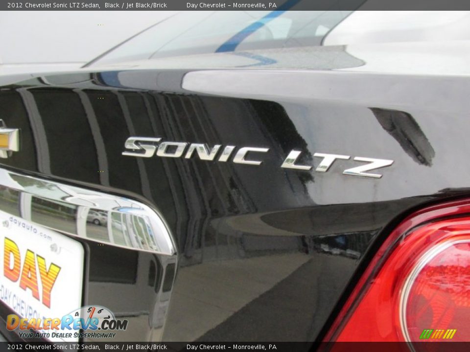 2012 Chevrolet Sonic LTZ Sedan Black / Jet Black/Brick Photo #5