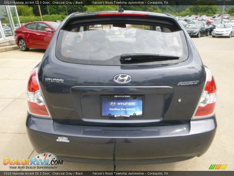 2010 Hyundai Accent GS 3 Door Charcoal Gray / Black Photo #3