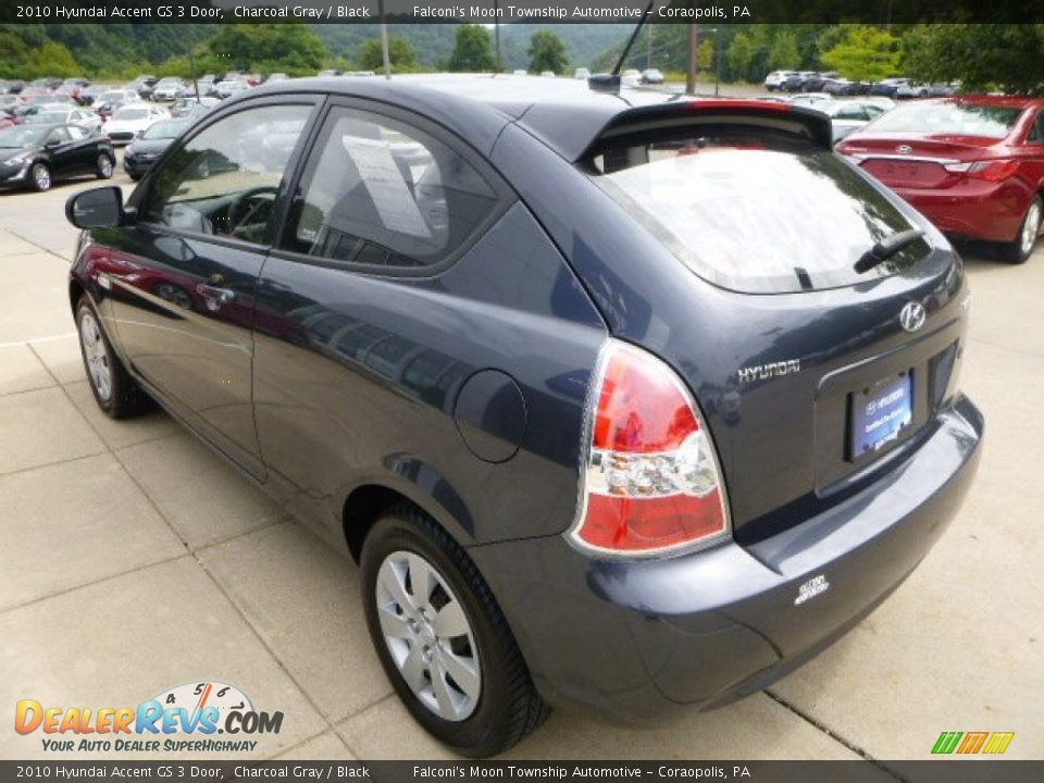 2010 Hyundai Accent GS 3 Door Charcoal Gray / Black Photo #4