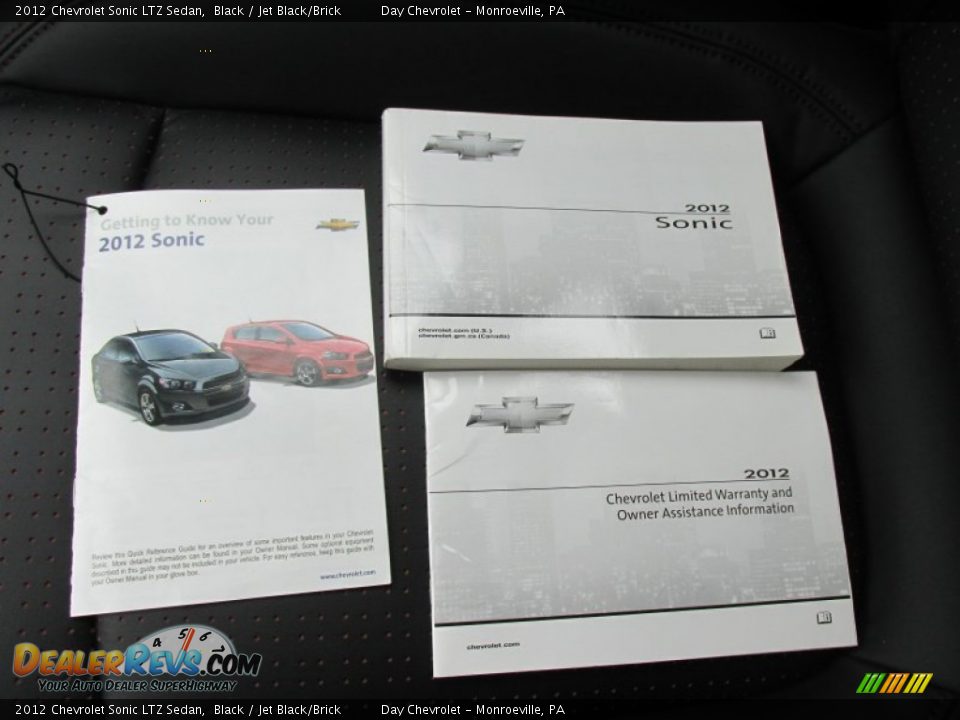 2012 Chevrolet Sonic LTZ Sedan Black / Jet Black/Brick Photo #30