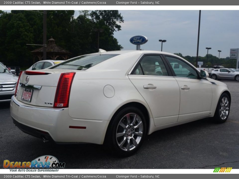 2009 Cadillac CTS Sedan White Diamond Tri-Coat / Cashmere/Cocoa Photo #3