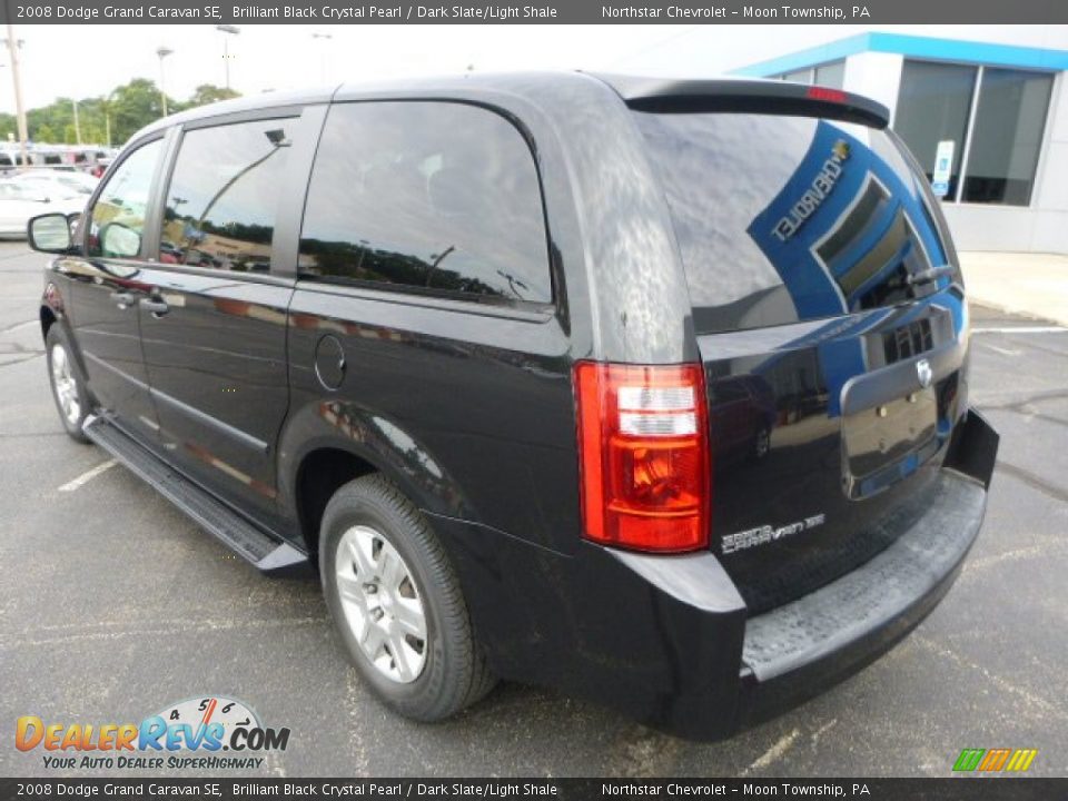 2008 Dodge Grand Caravan SE Brilliant Black Crystal Pearl / Dark Slate/Light Shale Photo #3