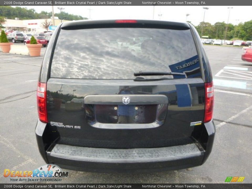 2008 Dodge Grand Caravan SE Brilliant Black Crystal Pearl / Dark Slate/Light Shale Photo #4