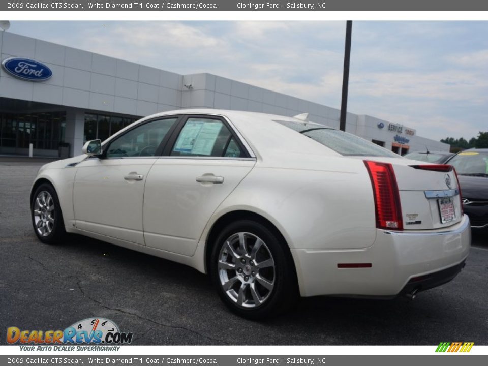 2009 Cadillac CTS Sedan White Diamond Tri-Coat / Cashmere/Cocoa Photo #5