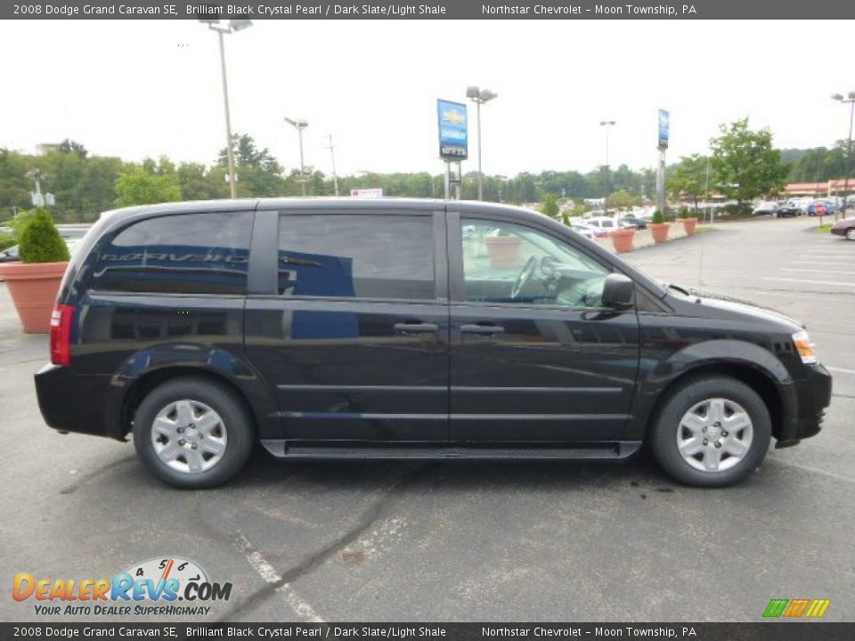 2008 Dodge Grand Caravan SE Brilliant Black Crystal Pearl / Dark Slate/Light Shale Photo #6