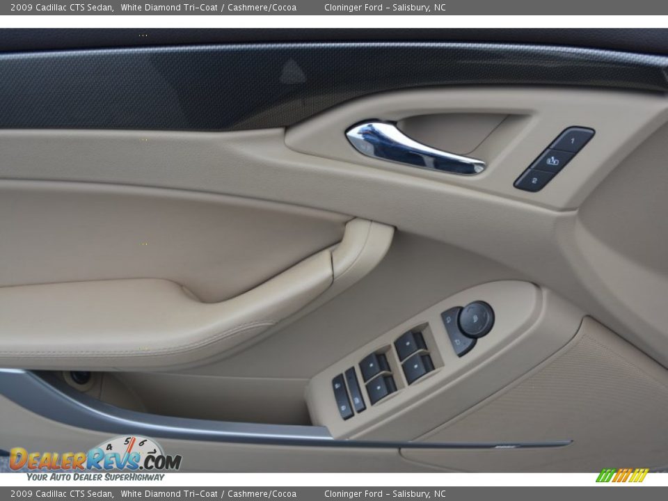 2009 Cadillac CTS Sedan White Diamond Tri-Coat / Cashmere/Cocoa Photo #8