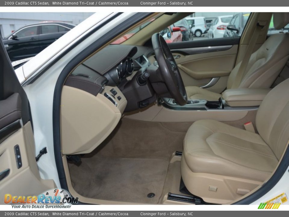 2009 Cadillac CTS Sedan White Diamond Tri-Coat / Cashmere/Cocoa Photo #9